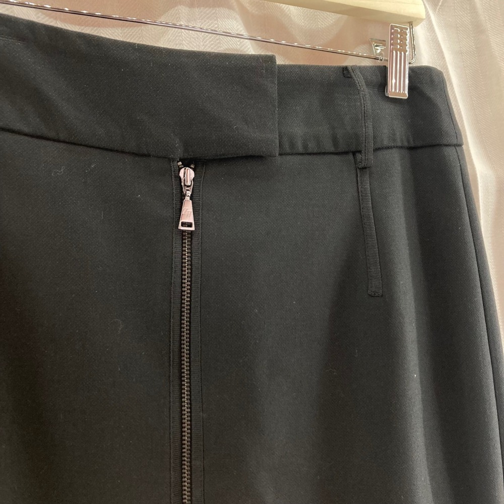 Zara Woman Black Pencil Skirt Full Length Zipper Stretch‎ Career - Picture 3 of 5